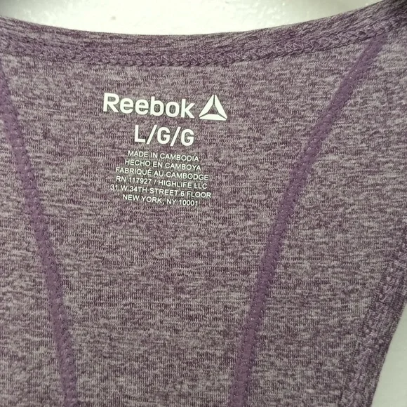 Reebok athletic race back tank top women Sz Large EUC - Picture 3 of 7